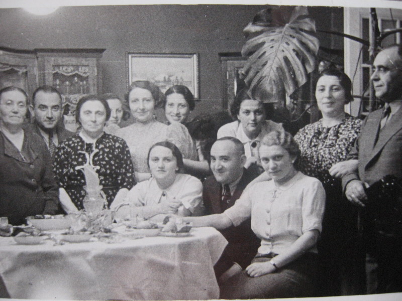Fig. 21. My father’s family, 1930. From left: My paternal grandmother Feiga Weissberg. Next to her are my father, father’s aunt Liza Rapaport, unknown woman, my mother, father’s sister Lola, Lena Jurand, Mina Weissberg (Izak’s wife). Sitting in the front row: my father’s brother Izak flanked by Tosia and Ziuta. Fig. 21. My father’s family, 1930. From left: My paternal grandmother Feiga Weissberg. Next to her are my father, father’s aunt Liza Rapaport, unknown woman, my mother, father’s sister Lola, Lena Jurand, Mina Weissberg (Izak’s wife). Sitting in the front row: my father’s brother Izak flanked by Tosia and Ziuta.